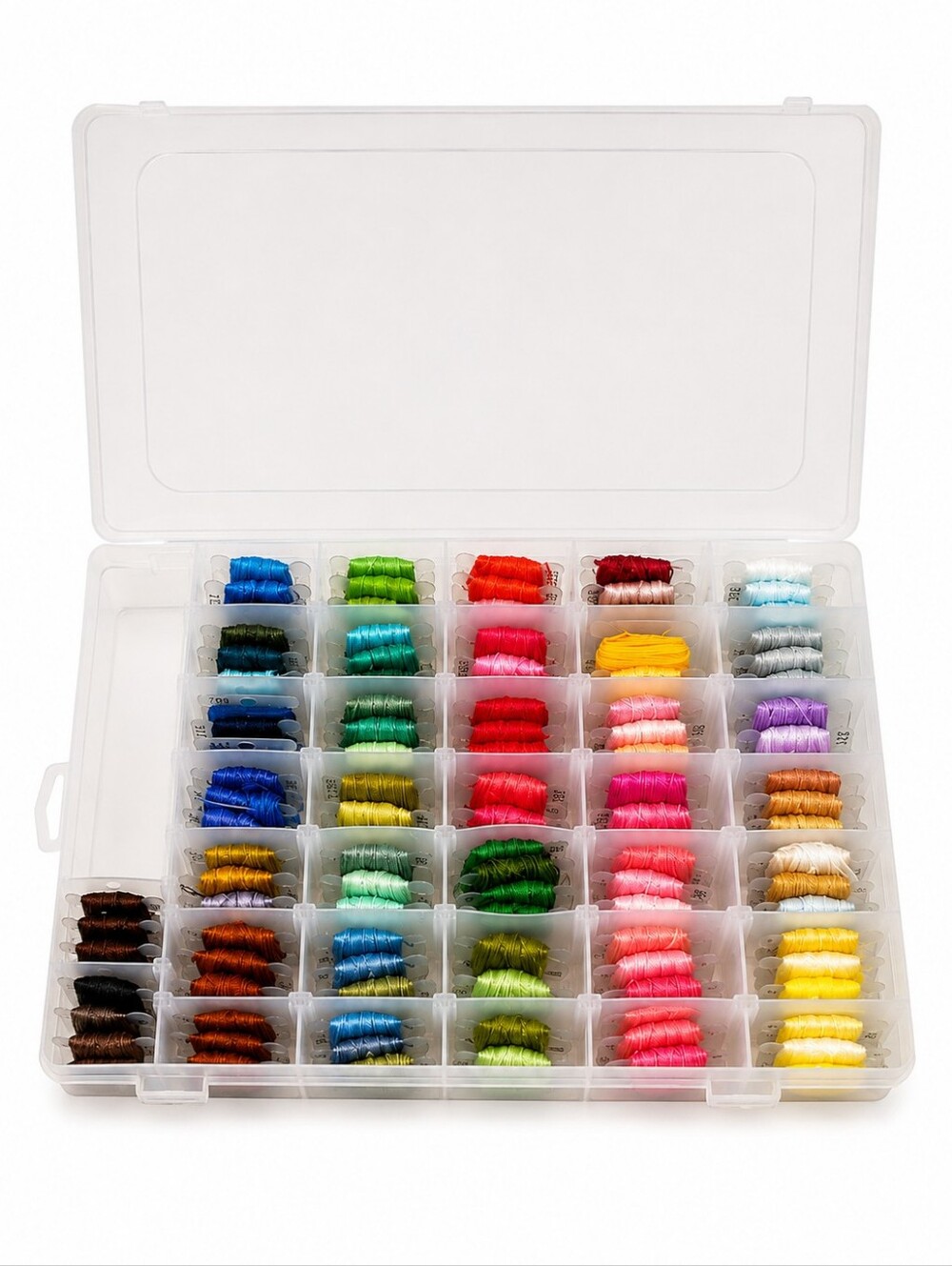 Embroidery Floss Thread Lot Assorted Colors Bobbins Storage Organizer